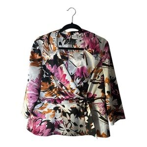 Alex Evenings Multicolor Floral Blouse